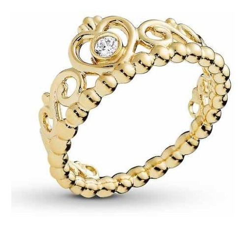 Pandora Anillo Oro Corona Princesa Original Talla 54