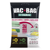 Kit Vac Bag Ordene Saco A Vácuo 2 Médio 45x65cm 2 Extra Gran