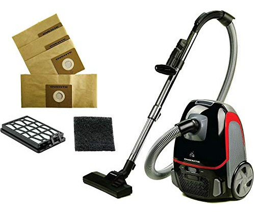 Ovente Electric Lightweight Canister Vacuum Cleaner With 3 T