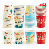 Joyin 48 Vasos De Papel De Navidad Con Diseno Navideno, Vaso