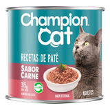 Alimento Humedo Champion Cat Carne Lata 315g Pack X3 Latas 