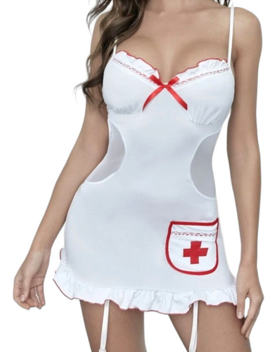 Lenceria Disfraz Sexy De Enfermera Talla Grande
