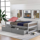 Pociyihome Sofa Cama De Madera Con Dos Cajones, Cama De Plat