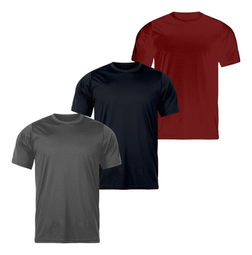 Kit 3 Camiseta Esportiva Masculina Proteção Uv Dry Premium