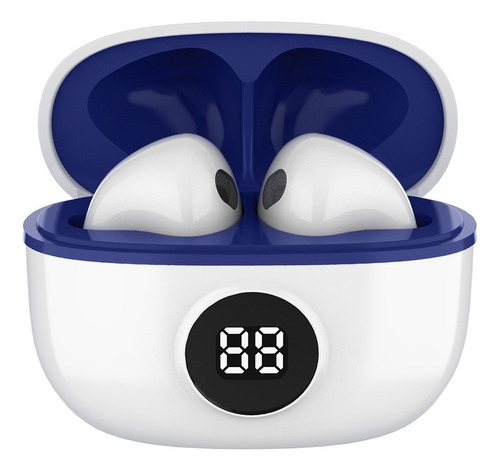 Fone De Ouvido In-ear Bluetooth C/visor Led Webookers Mini Io - Cor Azul