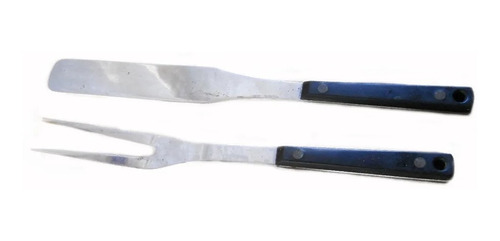 Cubiertos Tenedor Pinche De Asado Y Cuchillo Espada Antiguos