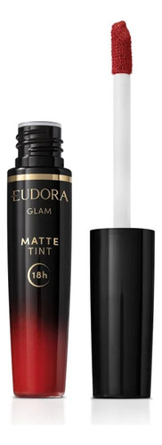 Eudora Glam Matte Tint Batom Líquido Vermelho Radiante 4g Acabamento Mate