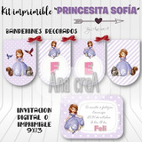 Kit Imprimible Princesita Sofía Mod.1 Solo Textos Editables