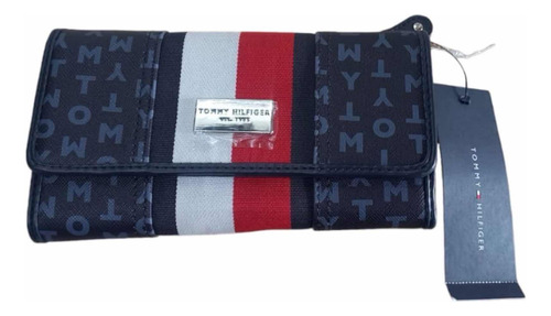 Cartera Tommy Hilfiger Original 69j4084 Negra Medida 18x10×3