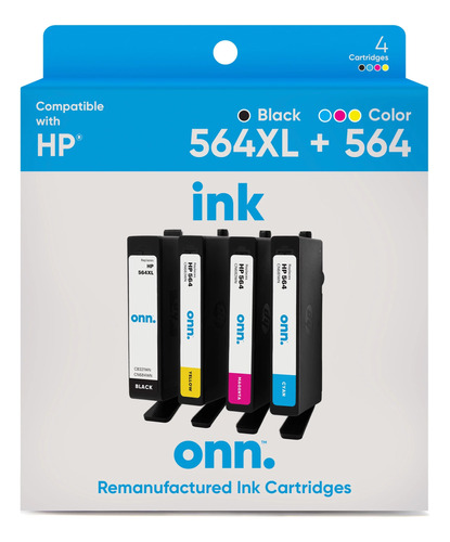 Original Onn Ink Cartucho Impresora Tinta 564xl 4-pack