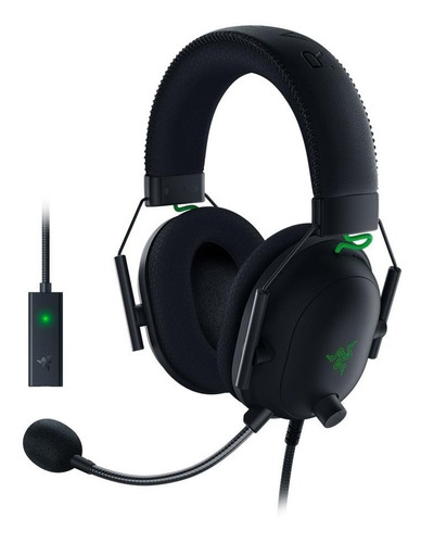 Auriculares Para Juegos Razer Blackshark V2 Con Cable Y Tarjeta De Sonido Usb, Color Negro