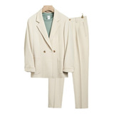 Traje Formal Hombre Blazer Y Pantalón Uniforme, 2 Piezas