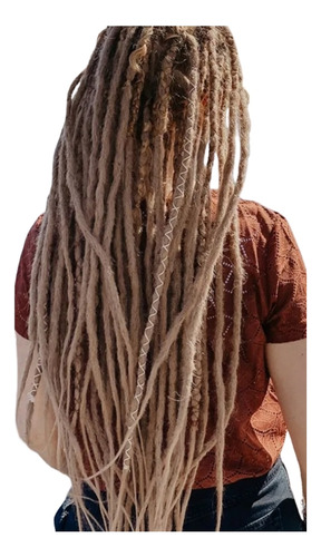 Set De Rastas Dreadlocks Y Trenzas 55 Cm Tonos Rubios