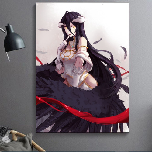 Cuadro Decorativo Anime Overlord Albedo Alas Negras 35x55cm