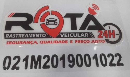 Par Adesivo Resinado Logo Empresa 40x15cm + Inscrição