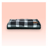 Cama Almofada Pet Para Cachorro E Gato Tamanho Pequeno 75x60 Cor Xadrez Preta