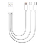 Cable 3 En 1 Usb A Micro Usb/usb C/ficha Para iPhone