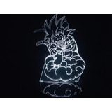 Luminária Led 3d Goku Nuvem Dragon Ball Acrílico Abajur
