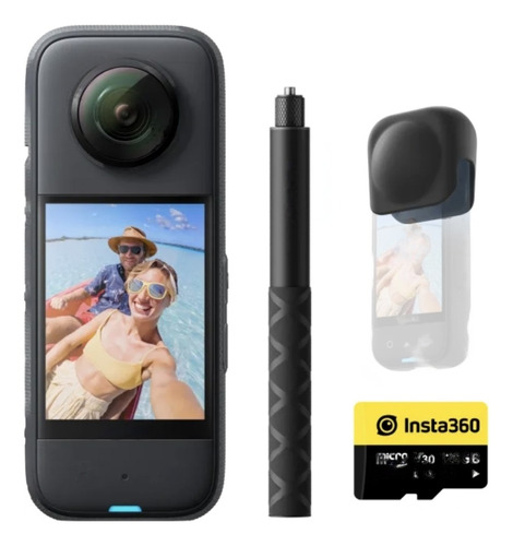 Kit Insta360 X3+ Sd 128 Gb+protector Lente+selfie Stick 70cm