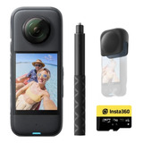 Kit Insta360 X3+ Sd 128 Gb+protector Lente+selfie Stick 70cm