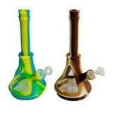 Purificador Bong De Vidro E Silicone 25cm Bowl Narguile Pipe