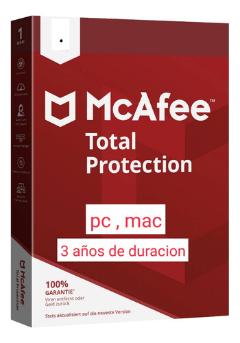 Mcafee Total Protección 3 Equipos 