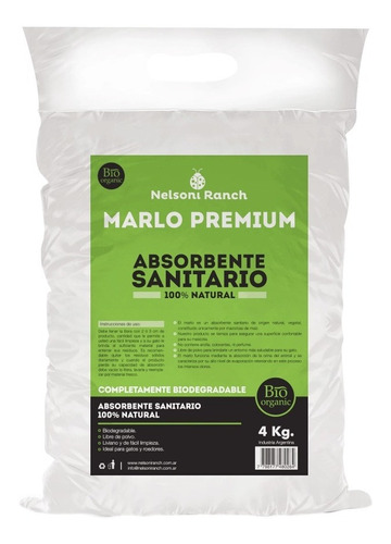 Marlo Absorbente Sanitario X 4 Kg Nelsoni Ranch