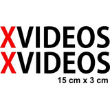 2 Adesivos Logo Xvideos Site Adulto 18+ 