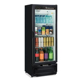 Expositor Vertical De Bebidas Gelopar 414 L Preto 220v