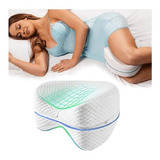 Almohada Memory Foam Huesito Separador De Piernas Color Blanco