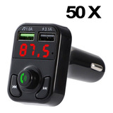 Bluetooth Transmisor Fm Cargador Manos Libres Micro Sd 50 Pz