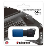 Kit 5 Memorias Flash Usb Kingston De 64 Gb 3.2 Exodia Negro