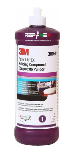 3m 36060 Perfect-it Ex Compuesto Pulidor Paso 1 (946ml)