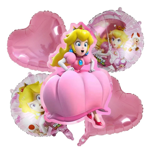 Kit Globos Super Mario Bros Princesa Peach