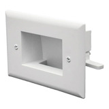 Placa De Pared Para Cable De Bajo Voltaje Data Comm Blanco