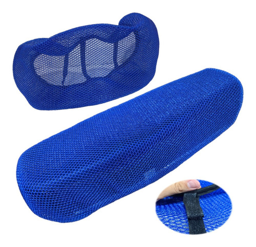 Funda Cubre Asiento Termica Azul Para Motocicleta Talla L