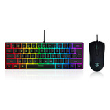 Combo De Teclado Y Ratón 60% Gaming, Pequeño Set De T...