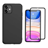 Capa Capinha Slim Fosca + Pelicula 3d Vidro P/ iPhone 11 6.1