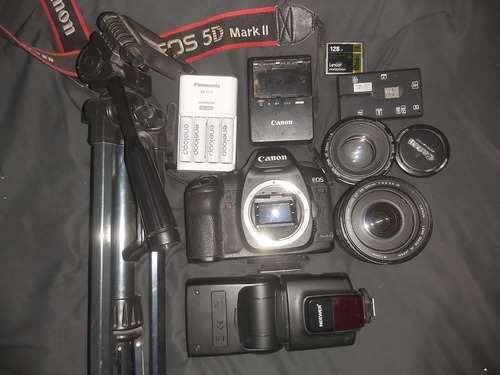  Canon Eos 5d Mark Ii Dslr Kit Profesional Con Todo 