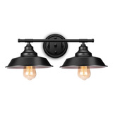 Elibbren - Lmpara De Pared Estilo Rstico Vintage De 2 Luces,