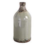 Botellon Ceramica Vintage Celeste Grisáceo 