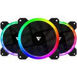 Kit 3 Ventiladores Game Factor 120mm C/control Rgb 2tira /vc