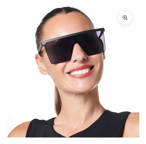 Lentes Sol Infinit Moscow Negro Mate Lente Gris By Pampita
