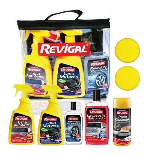 Set Revigal Bolso Cera Chamois  Revividor Lavacoche  Y +