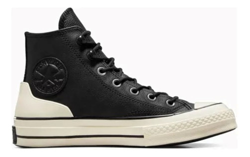 Converse Chuck 70 Leather Black Egret High Hombre