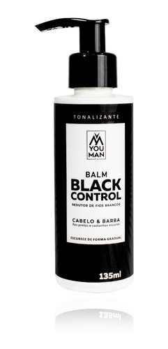 Black Control You Man - Escurecedor  Barba E Cabelo Original