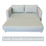 Sofá Cama Casal 180cm Lugares Acqua Impermeável Cinza Claro