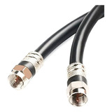 Cable Coaxial Rg6 Negro 10 Metros Con Conectores