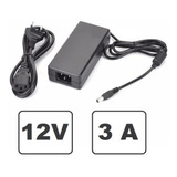 Fuente Switching 12v 3a Dc Ficha 35x135 + Cable Power