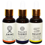 3 X Flores Bach Rescue  Animo Y Dulces Sueños 3 Flores 30ml 